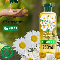 Infinite Emblems Chamomile Smooth & Shine Hair Care Set with Hairbrush, Shower Cap & Scrunchies, Shampoo and Conditioner Nourishing Formula for Silky, Shiny Hair For Women.