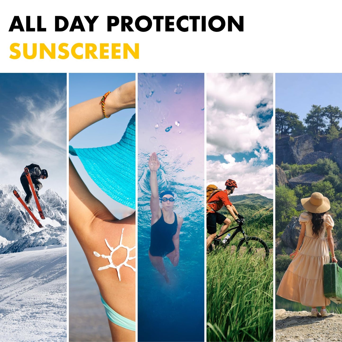 CTUBLIAUNX Spf 100 Sunscreen, Broad Spectrum UV Protection for Face & Body, Long-Lasting Hydration, Lightweight and Non-Greasy Formula, Sweat & Water Resistant Sun Cream