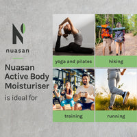 NUASAN Nuasan Active Body Moisturiser - Hydrating Cream with Magnesium and Arnica - Helps with Tired Muscles and Sore Joints, Workout Recovery - Intense Hydration, Natural Ingredients, Vegan Skin Care
