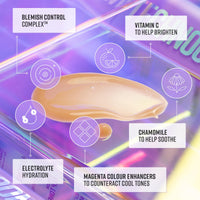 Bondi Sands Technocolor Magenta Self-Tanning Face Serum, Easy Application, Streak Free Fake Tan – Enriched with Vitamin C & Chamomile 50ml/1.69 Fl Oz