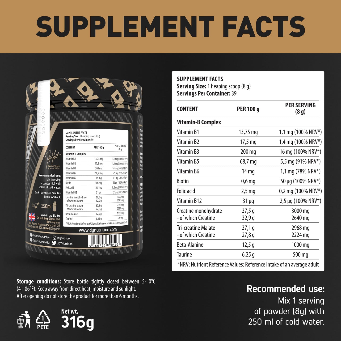 The Creatine - DY Nutrition (Peach)