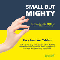 Right Choice Supplements Vitamin D 1000iu - 1 Year Supply, 365 Easy-Swallow Vitamin D Tablets, Vegetarian Vitamin D3 1000iu, Optimal Strength Immune Support Vitamin D Supplement