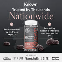 Known 4,200mg High Strength Multi Mushroom Gummies – Blackcurrant Flavour – Lions Mane, Reishi, Cordyceps, Chaga, Maitake, Tremella – Brain, Focus, Immune – 1 Month Supply – Vegan Supplement
