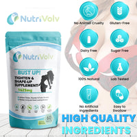 Nutrivolv Bust Up! - Breasts Enlargement Pills Female Oestrogen Enhancer - 60 Tablets