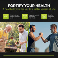 4 HIM LiverHealth Tablets – Choline 90mg & Artichoke 450mg for Liver Function – Selenium for Thyroid – 10-in-1 Complex with Zinc, D3, B6 & B2 – for Men – 60 Vegan Tablets – Lab Tested, GMP-Certified