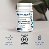 Metagenics Multi Essentials for Women 50+ - Multivitamin and Mineral Formula with Botanicals - 60 Tablets