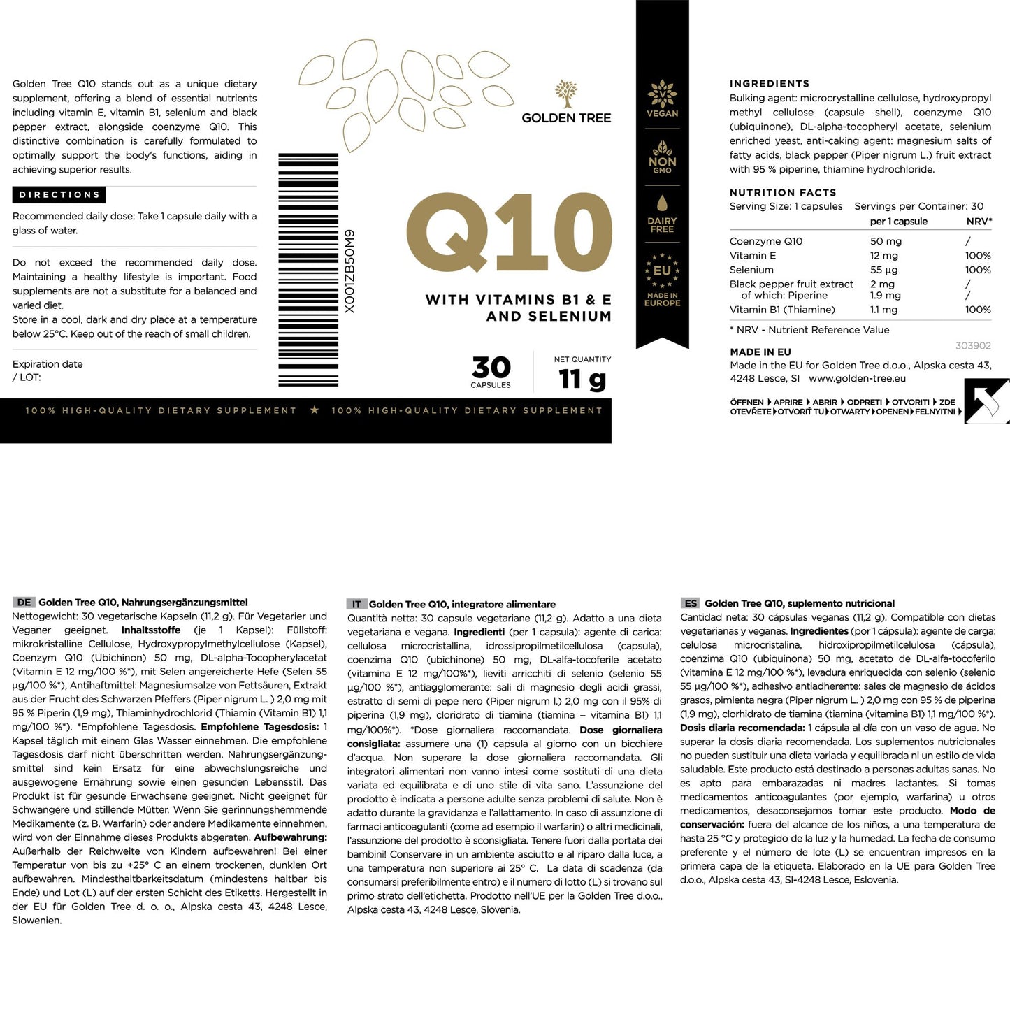 GOLDEN TREE Golden Tree Q10 Capsules