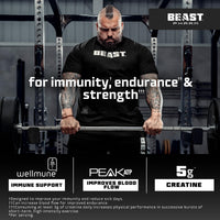 Beast Pharm Beast Big D Performance Formula with Creatine Monohydrate Powder and Patented Ingredients for Daily Strength, Stamina and Endurance by Eddie Hall, 30 Servings, Cranberry