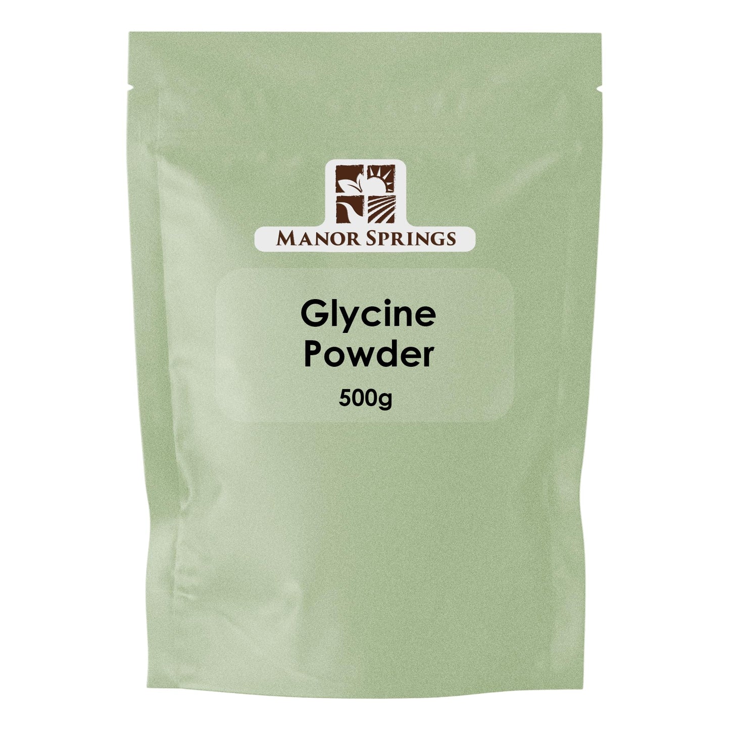 MANOR SPRINGS Glycine Powder 500g by Manor Springs – Pure Amino Acid Supplement for Sleep, Muscle Recovery, and Anti-Aging – 100% Vegan, Non-GMO