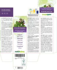 Lungwort (Pulmonaria officinalis) herb with Flowers Alcohol-Free Mother Tincture Naturalma - Liquid Extract Drops 120 ml - Food Supplement - Vegan