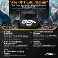 OP Health Himalayan Shilajit Resin – 100% Pure & Natural – 75%+ Fulvic Acid, Gold Grade, Lab Tested – Energy, Immunity, Skin & Bone Support – Ethically Sourced Small Batch – 30g