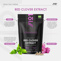 ALPHA01 Organic Red Clover Extract 5250mg - for Use During The Menopause - Potent 15:1 Pure Extract - Halal – 60 Vegan Capsules