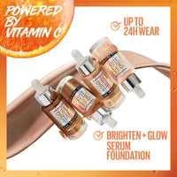 Maybelline Super Stay Skin Tint Foundation, With Vitamin C*, Brighten and Glow Serum Foundation with Long-Lasting, Buildable Coverage, Up to 24H Wear, Vegan Formula, Shade 78