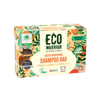 Little Soap Company Eco Warrior Deeply Nourishing Shampoo Bar | Vegan, Cruelty Free, Natural, No SLS or Parabens | Eco Friendly Cleansing | Hydrating Pink Clay, Pure Orange & Ginger Essential Oil for Healthy Hair | 100g