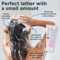 Sea Magik - Himalayan Pink Salt Shampoo for Greasy Hair and Fine Hair, Natural Clarifying Shampoo, Exfoliating and Volumising, with Strengthening Seaweed, Sulfate Free, Vegan, Cruelty Free (200g)
