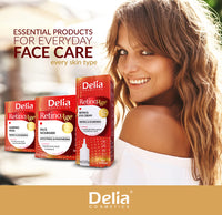 Delia Cosmetics - Retinoage - Face Cream – Retinol, Q10, Shea Butter, Macadamia Oil, Aloe Vera Gel, Vitamin E – Firming, Nourishing, Anti Aging, Day & Night Cream - 50ml
