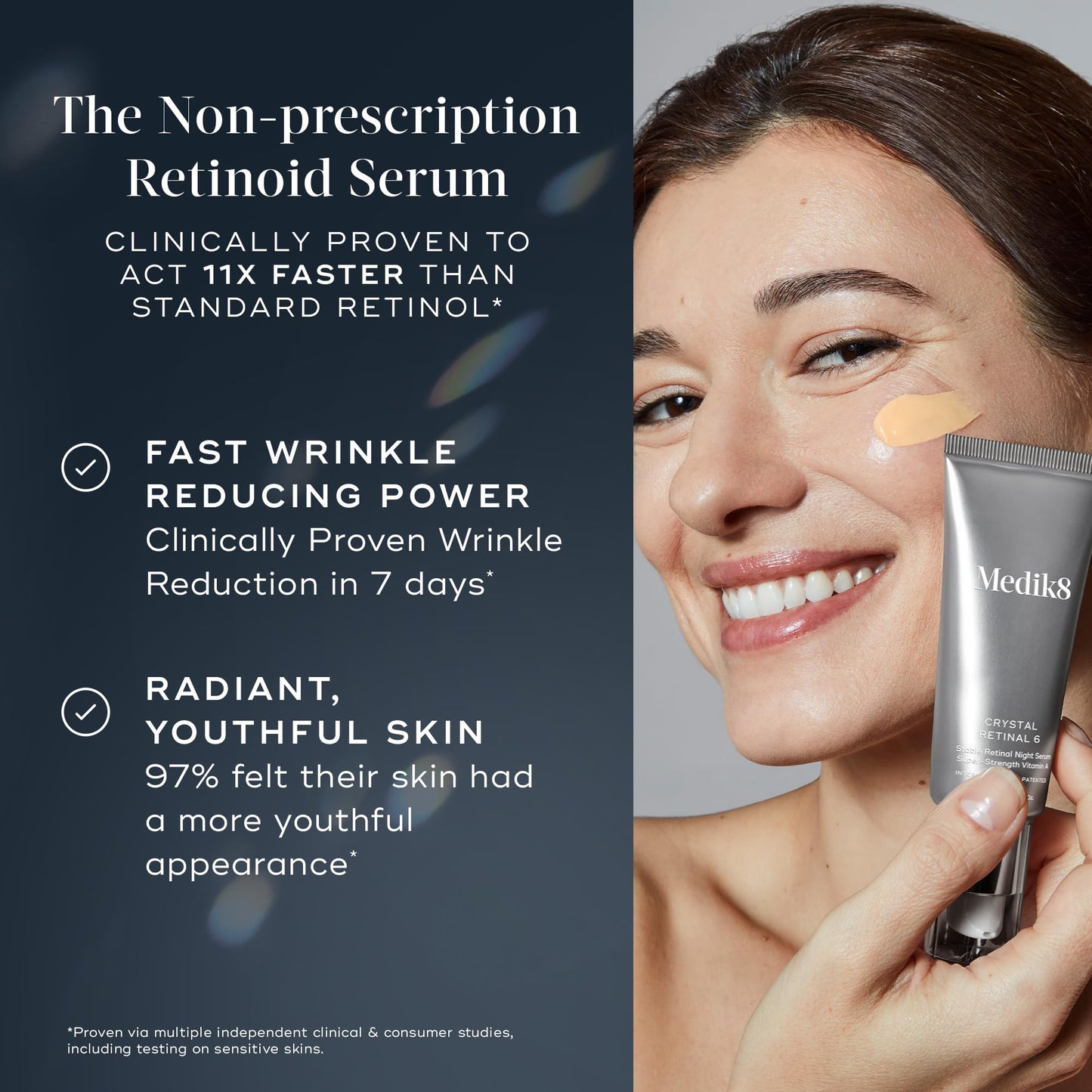 Medik8 Crystal Retinal 6 - Age-Defying Retinal Night Serum - Improves Wrinkles & Skin Firmness- 0.06% Retinal Strength - 11x Faster than Retinol - For Regular Vitamin A Users - 30ml