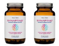 Synaptaid Advanced Brain Support Supplement to Assist Cognitive Function Vegan 60 Capsules (Twin Pack)