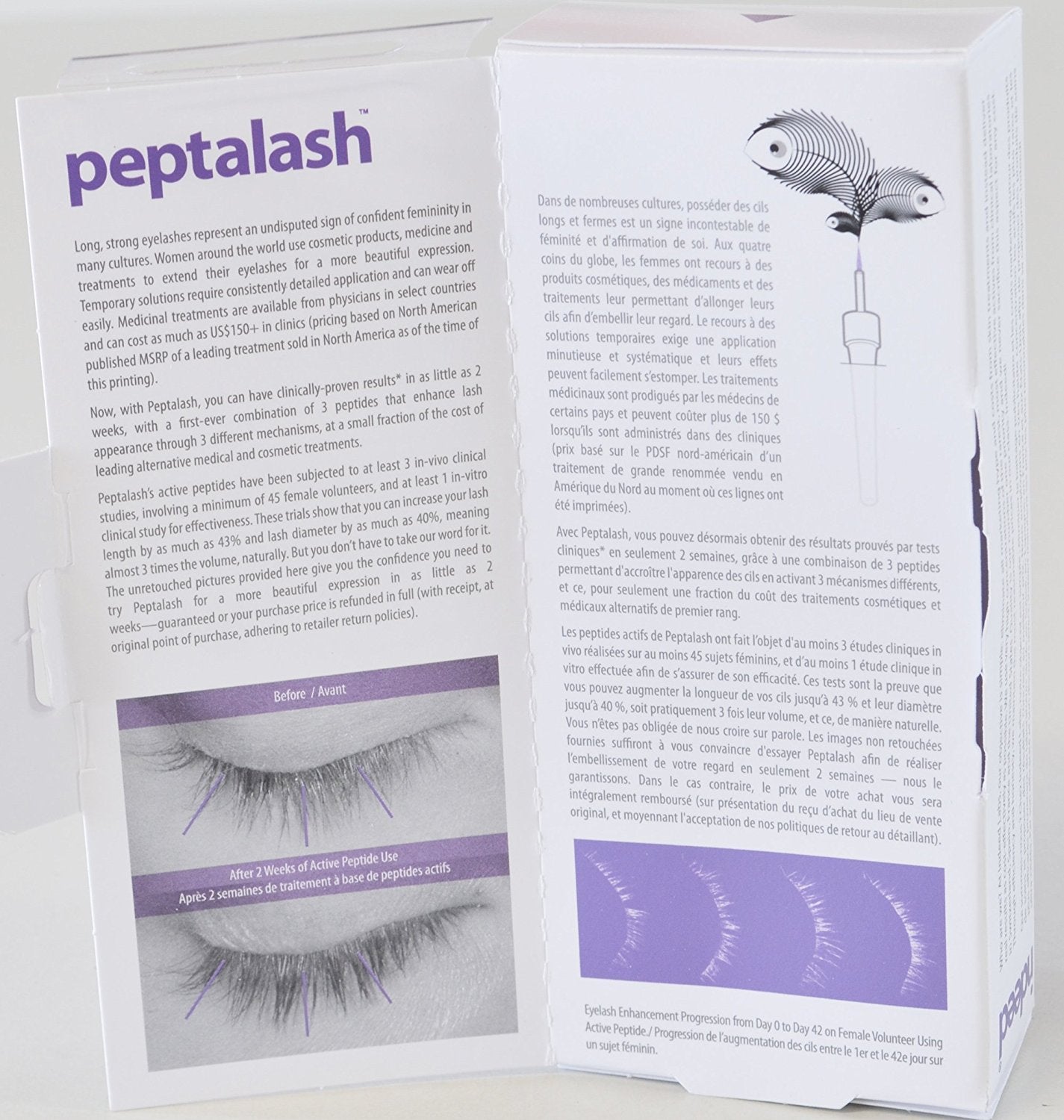 Indeed Labs Peptalash Serum Eye Lash Thickener Grower Enhancer Visible Difference in 2 Weeks 5ml