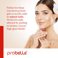 Probelle Nail Strengthener, Nail Strengthening Treatment, Nail Growth and Repair, Stops Peeling, Splits, Chips, Cracks, and Strengthens Nails (Clear)