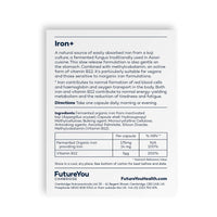 Iron+ Supplements – Energy Tablets with Koji Fermented Iron and Vitamin B12 – 28 Day Supply – Blood Supplement for Normal Formation of Red Blood Cells – Vitamins for Tiredness by FutureYou Cambridge