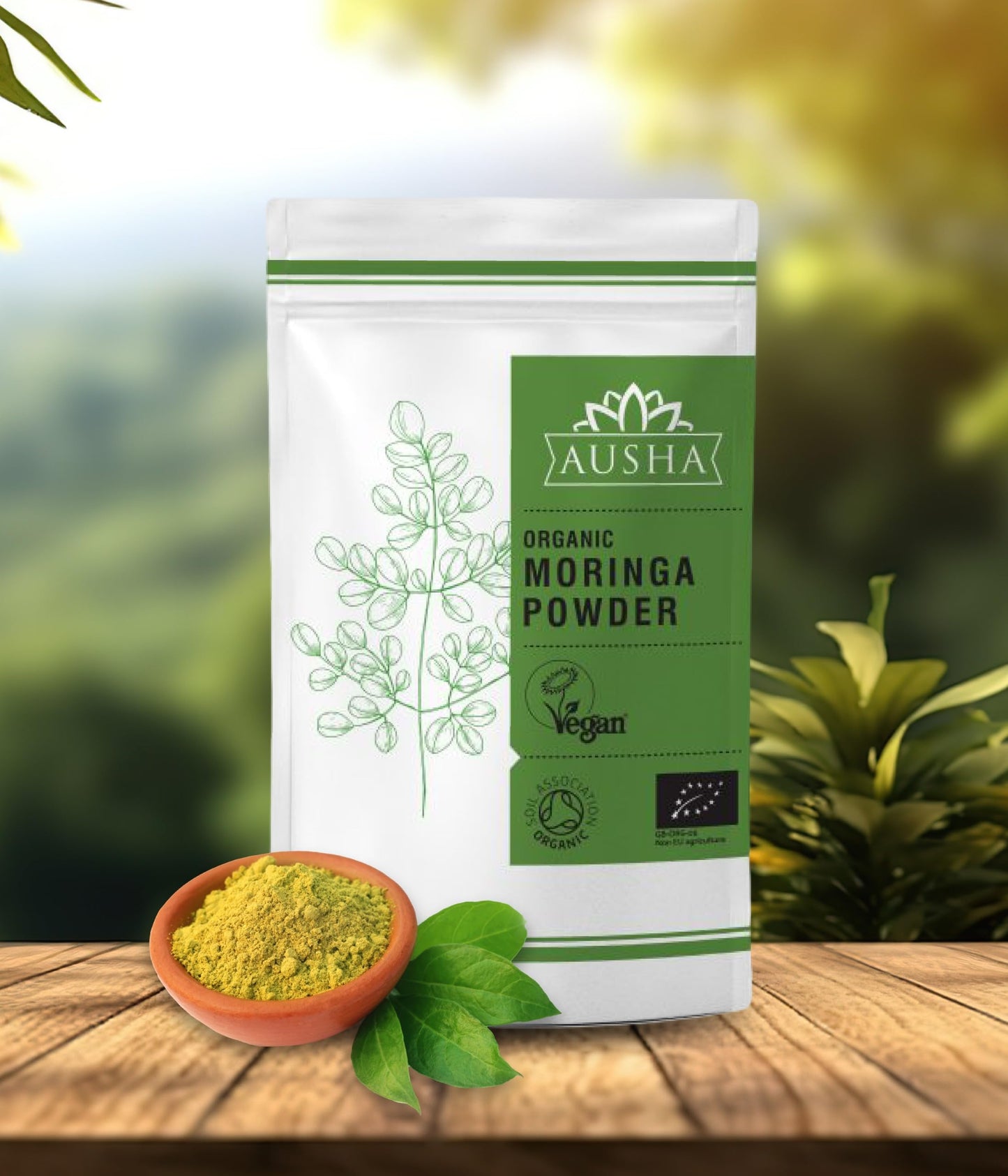 Organic Moringa Powder 100 Grams - Oleifera Leaf | Certified Organic, Rich in Dietary Fibre, Iron, Calcium, Protein