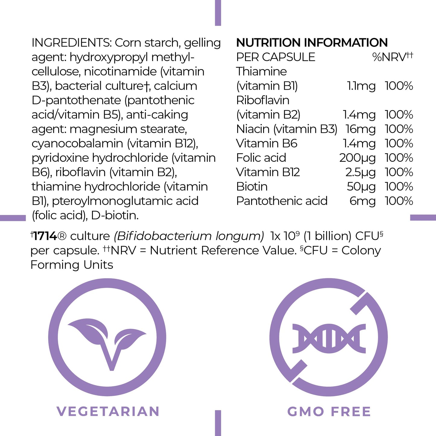 Zenflore 12 Week Plan - by PrecisionBiotics - Probiotics Supplement with Unique Bifidobacterium Longum Bacteria Strain 1714 + Vitamin B6 and B12 - for Mental Performance - 90 Capsules