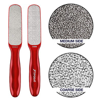 Probelle Double Sided Multidirectional Nickel Foot File Callus Remover - Immediately Reduces calluses and Corns to Powder for Instant Results, Safe Tool (Red)