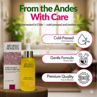 Rio Rosa Mosqueta Pure Rosehip Seed Oil 50ml for Scars & Stretchmarks, Pregnancy, Natural Cold-Pressed Antioxidant, Hydrating & Nourishing for Skin Tone & Texture, Vitamin E, Vegan