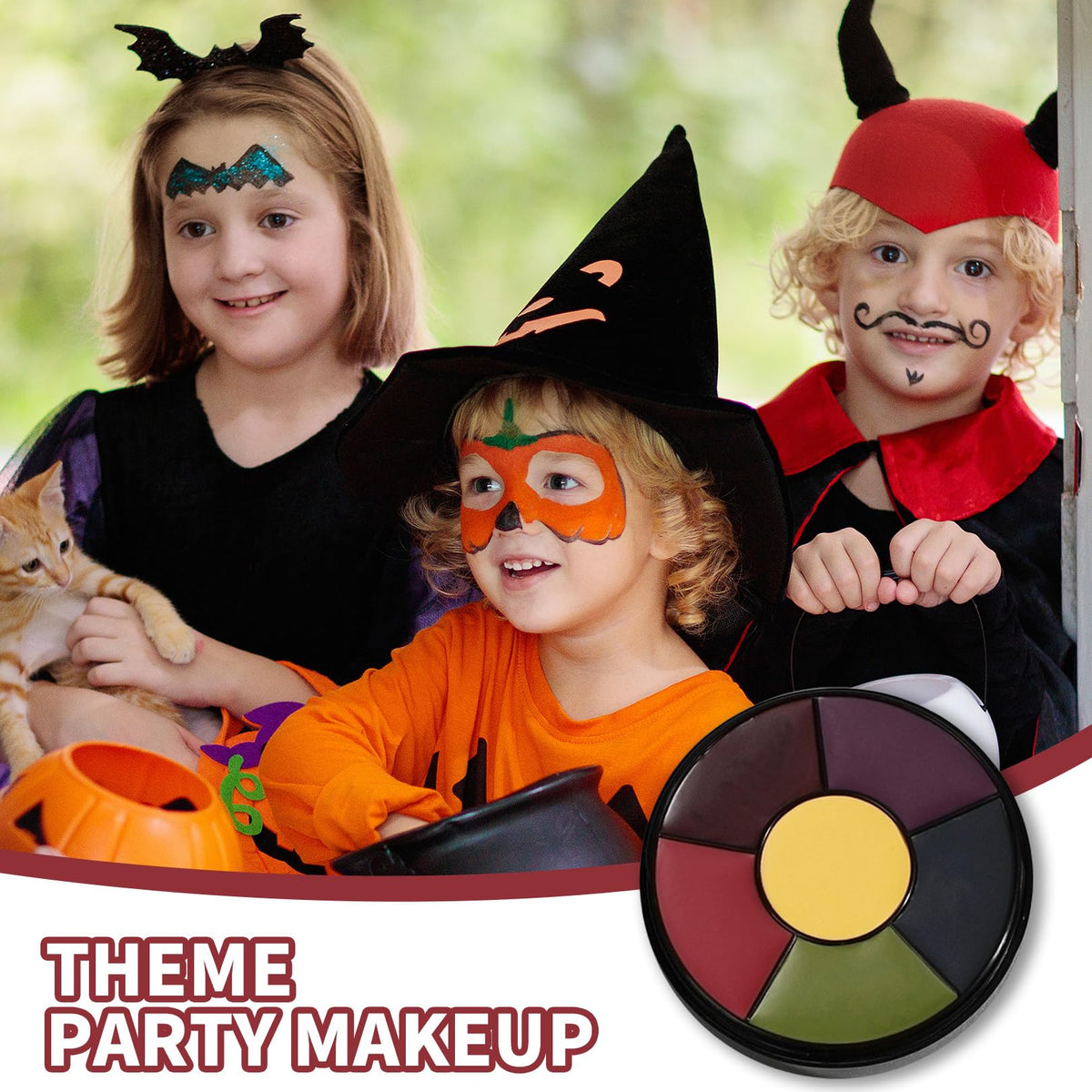 Toumett 6 Color Face Body Paint,Bruises Make Up SFX,Bruise Wheel Special Effect,Scar and Fake Blood Effects facial Bodies Paints Kit,for Halloween Clown Zombie Vampire Party Painting Cosplay Makeup