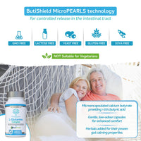 swiss bioenergetics L-Glutamine Complex with Butyric Acid, Glucosamine (N-Acetyl-D), Marshmallow Root, Slippery Elm Bark, Liquorice Root, Chamomile Flower, Mastic Gum, Quercetin & Zinc - UK Made and No Artificial Nasties