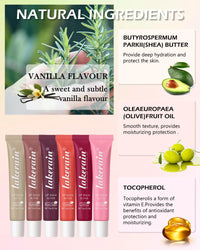 Lestpola Hydrating Tint Lip Butter Balm-3 Colors Clear Pink Brown Shine Glossier Lip Gloss, Jelly Lip Balm for Dry Lips, Long Lasting Moisturizing Non-Sticky Glow Reviver Fat Lip Care Oil, Gift for Women-Set A