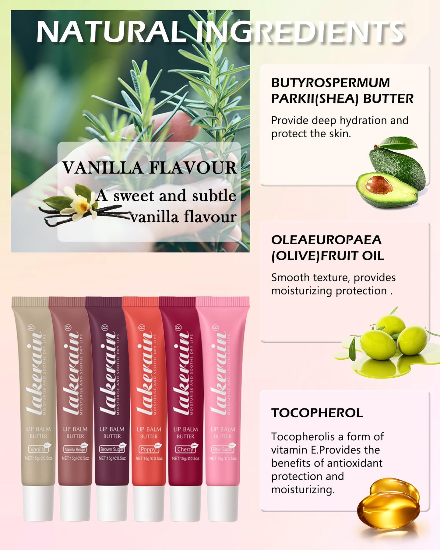 Lestpola Hydrating Tint Lip Butter Balm-3 Colors Clear Pink Brown Shine Glossier Lip Gloss, Jelly Lip Balm for Dry Lips, Long Lasting Moisturizing Non-Sticky Glow Reviver Fat Lip Care Oil, Gift for Women-Set A
