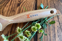 Kobe Pinto Professional Bamboo Thermal Round Brush - Styling Brush for Blow Drying, Curling Brush - Eco Friendly Bamboo Handle - Heat-Retaining Ceramic Barrel Brush (38 mm)