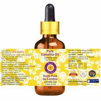 Deve Herbes Pure Camellia Oil (Camellia kissi) with Glass Dropper Cold Pressed 15ml (0.50 oz)