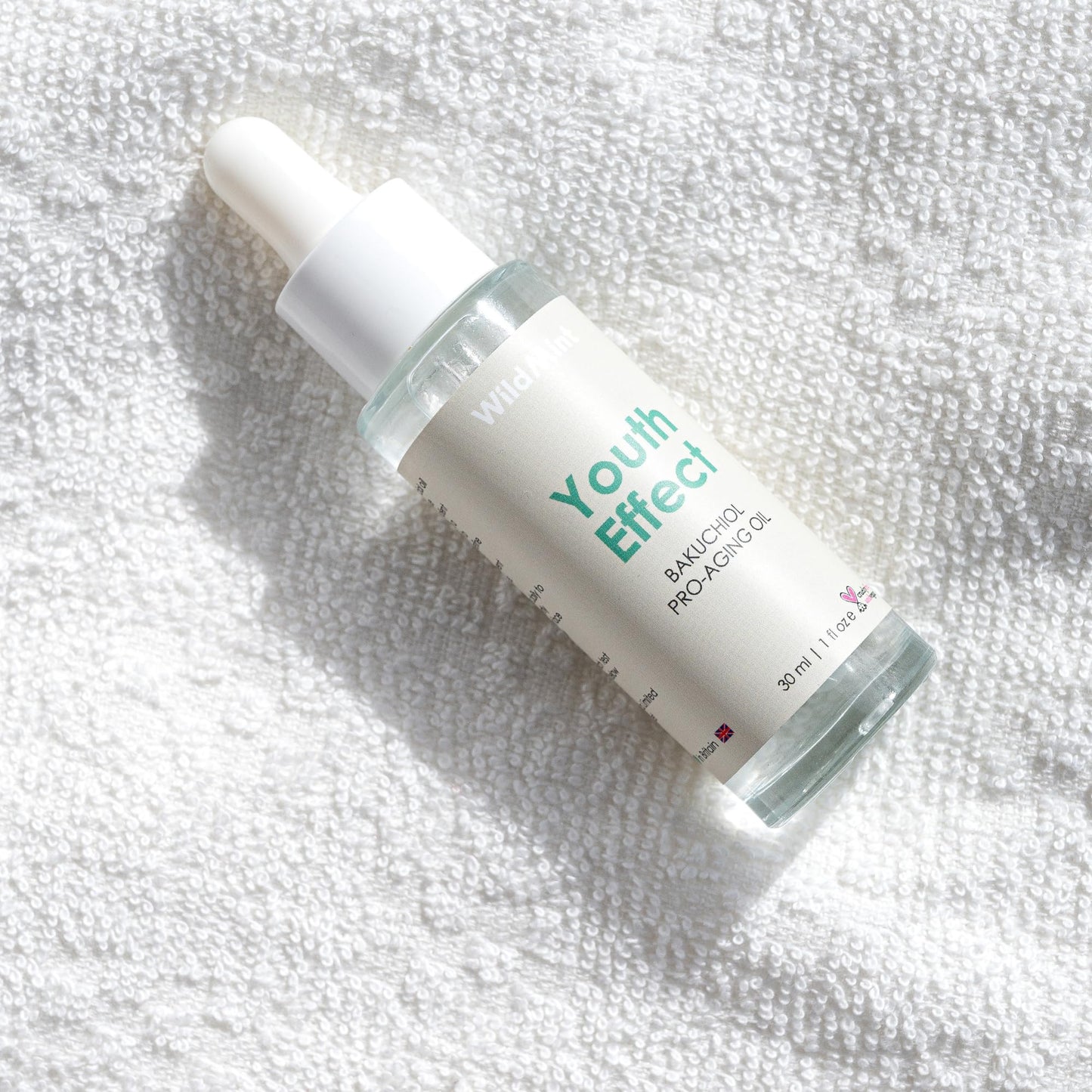 WildMint Youth Effect Natural Bakuchiol FaceOil | Anti-Aging Facial Oil for Sensitive, Dry, Mature Skin | Retinol Alternative For Elasticity & Firmness | UK Made Vegan & Cruelty-Free Skincare | 30ml