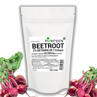 Nutrics® 30,000mg (per Capsule) 3% BETANIN Beetroot Extract 30 V Capsules (1 Month Supply) - Beta Vulgaris - Free from fillers Binders & Bulking Agents Nitric Oxide