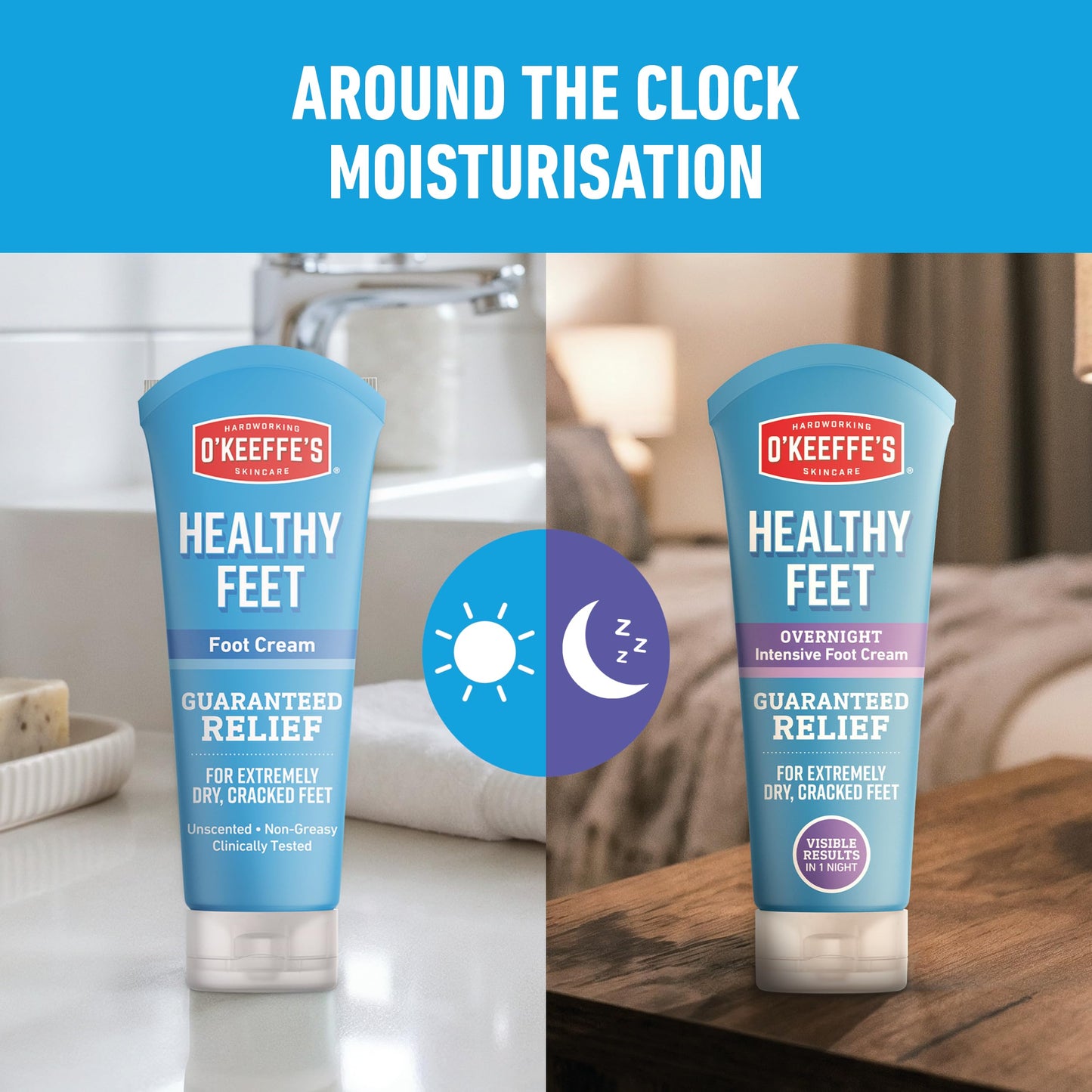 O'Keeffe's O’Keeffe’s Healthy Feet Overnight 80ml – Intensive Moisturising Foot Cream for Dry, Cracked Heels | Cracked Heel Repair Cream