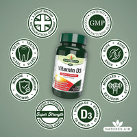 Natures Aid Super Strength Vitamin D3 4000iu, 60 Tablets