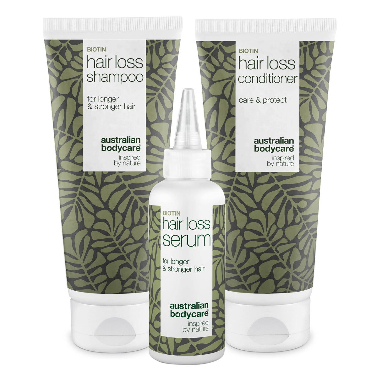 Australian Bodycare The Hair Loss Kit - 3 Products for Women & Men with Hair Loss Problems - Hair Loss Serum 100ml, Shampoo 200ml, Conditioner 200ml with Caffeine