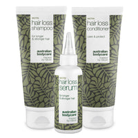 Australian Bodycare The Hair Loss Kit - 3 Products for Women & Men with Hair Loss Problems - Hair Loss Serum 100ml, Shampoo 200ml, Conditioner 200ml with Caffeine