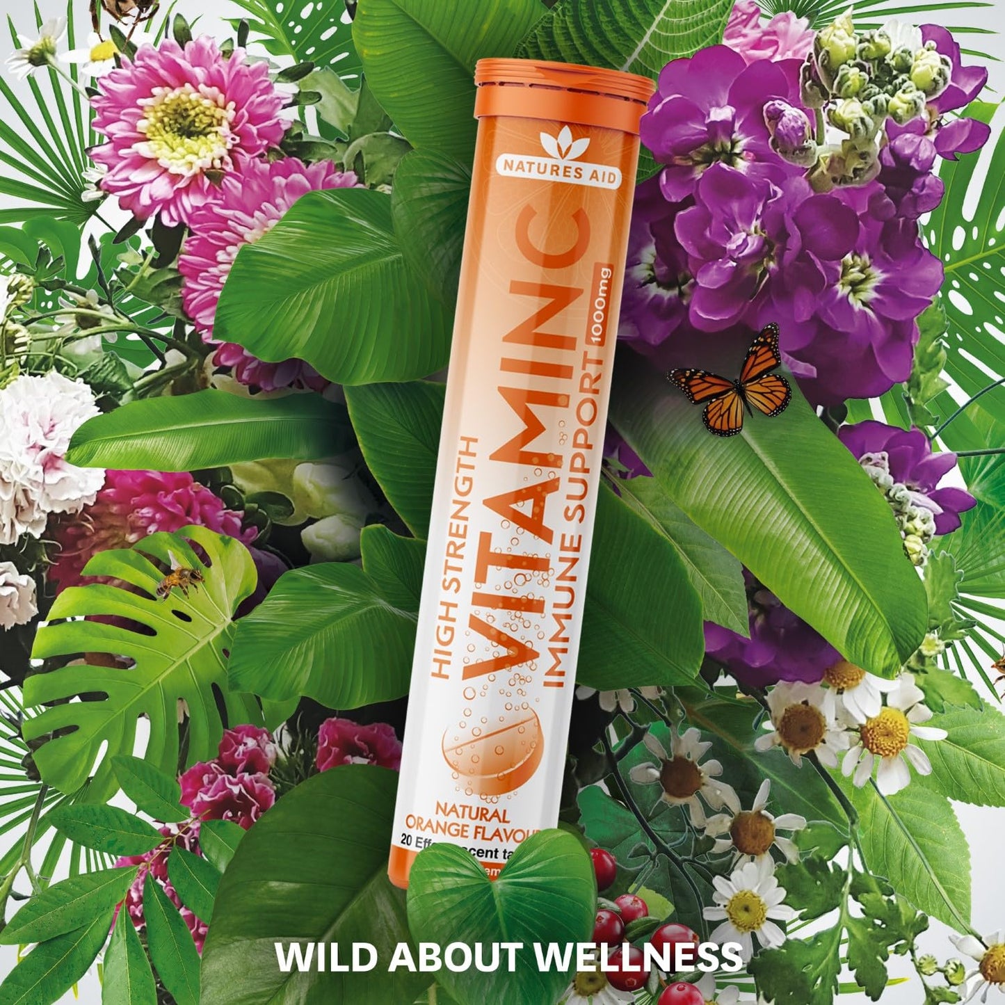 Natures Aid Aid 1000mg Vitamin C Effervescent - Pack of 20 Tablets