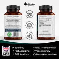 NEW LEAF PRODUCTS Sea Moss Tablets Extract High Strength 4000mg - Sea Moss Supplement 365 Tablets (not sea Moss Capsule) High Potency - UK Made - Vegan - Non GMO