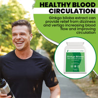 Supplements Wise Ginkgo Biloba Capsules 90 x 2000mg - Dizziness and Vertigo Treatment - Focus Tablets, Concentration Pills for Brain, Memory - Blood Circulation -Ginkgo Biloba Herbal Supplements with Vitamin B Complex