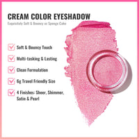 OULAC Cream Eyeshadow, Glitter Pink Eyeshadow, Holds Makeup For 12 Hours +, Waterproof and Sweatproof, Crease Resistant, Vegan | 06g, Pink Star (10)