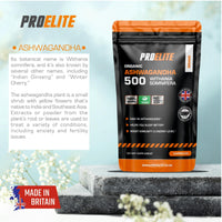 PROELITE Ashwagandha 180 Capsules Vegan Ashwagandha Root Powder Capsule 10% Withanolides 500mg High Strength 10,000mg Extract 20:1 | Stress Relief, Energy, Strength & Endurance by PRO-Elite