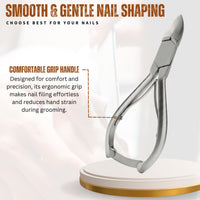 Asm Instruments ASM Toe Nail Clippers for Thick Nails Ingrown Toenail Treatment - Heavy Duty Stainless Steel Pedicure Tools Nail Clippers for Thick Nails (5.5) - Ideal Beauty Gifts for Women & Men Nail Care