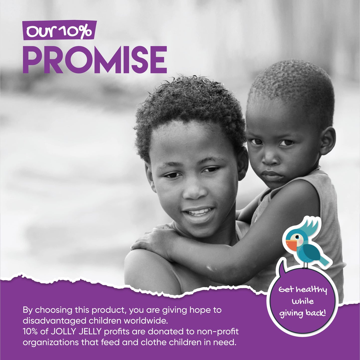 JOLLY JELLY Biotin Tapioca Fruity Gummies - 10,000mcg - Potent Formula for Hair Skin and Nails, Made with Organic Tapioca, Grape Flavour - Kosher, Halal, Non GMO - 60 Vegan Gummies.