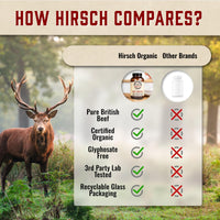 Hirsch Organic UK Grass Fed Beef Liver Supplement - Soil Association Certified 100% Organic and Glyphosate Free & Vitamin & Mineral 3rd Party Tested