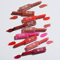 3INA MAKEUP - The Color Lip Glow 385 - Berry Pink Colour Lip Balm with Shea Butter to Moisturise the Lips - Shiny and Glowy Colour Lipstick - Highly Pigmented Lip Colour